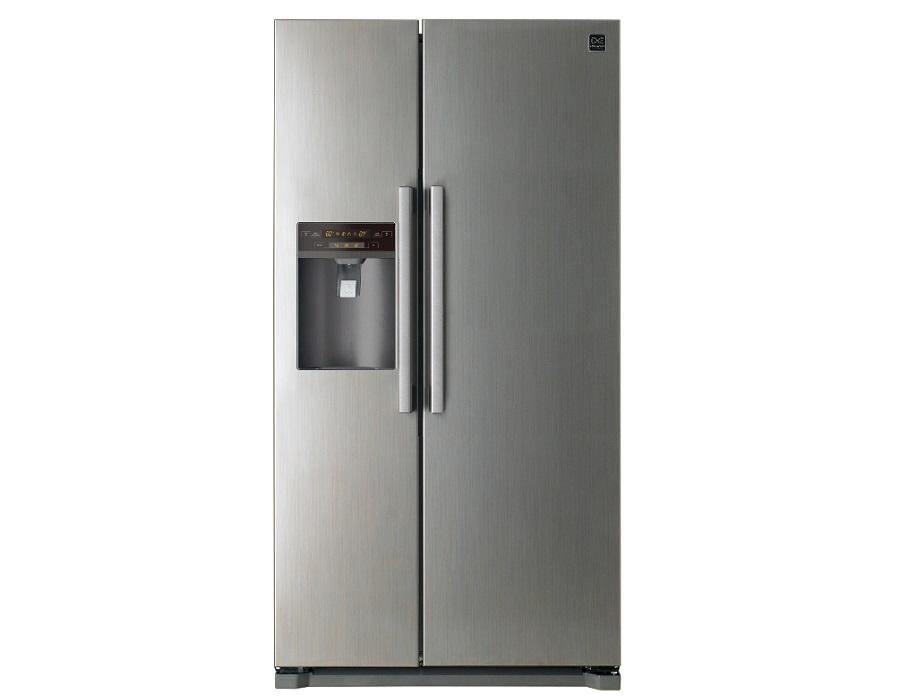 608L Side by Side Silver Refrigerator For Rent or Hire Yeomans
